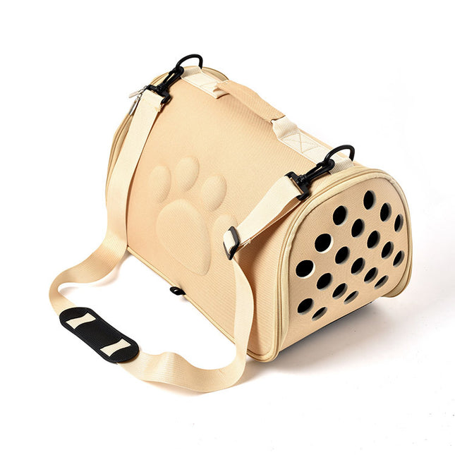 Khaki Stylish EVA Pet Carrier Bag
