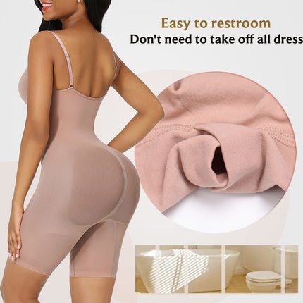 Size S Skin Color Seamless Full Body Shaper for Women - Tummy Control, Butt Lifter & Thigh Slimmer Bodysuit
