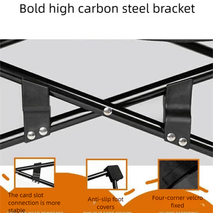 Black Elevated Comfort Pet Bed - Portable & Foldable Dog Cat Cot - Durable 600D Oxford Fabric, Washable Cover, All Seasons