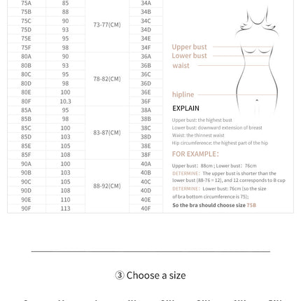 2 Pcs Size M Women's Wireless Large-Cup Lace Bra with Front Clasp - Comfortable, Breathable, Black