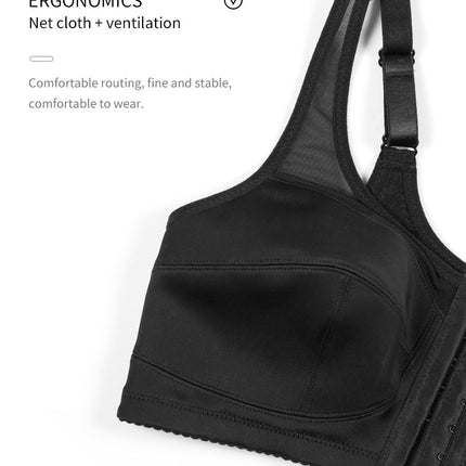 2 Pcs Size 5XL Women's Wireless Large-Cup Lace Bra with Front Clasp - Comfortable, Breathable, Black