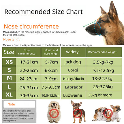 2 Pcs Size XS Grey Breathable Mesh Dog Muzzle - Anti-Barking, Biting & Chewing - Adjustable & Comfortable Nylon Muzzle for Dogs