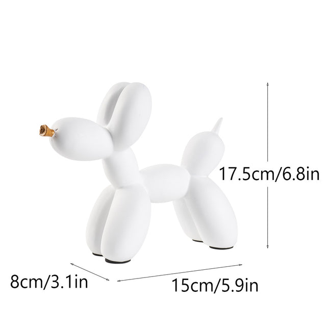 White Modern Resin Balloon Dog Sculpture