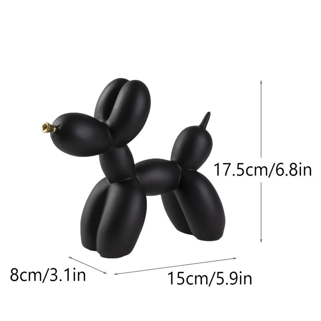Black Modern Resin Balloon Dog Sculpture