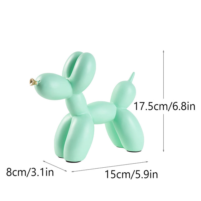 Green Modern Resin Balloon Dog Sculpture