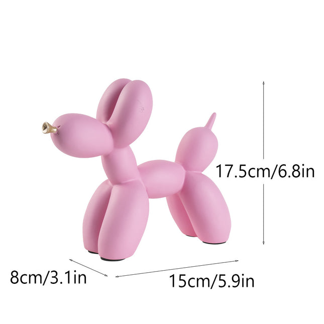 Pink Modern Resin Balloon Dog Sculpture