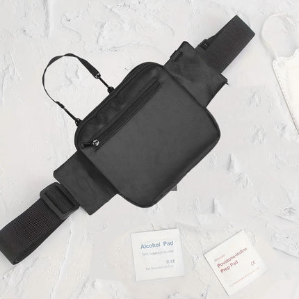 Grey and Black Nurse Utility Belt Bag - Multi-Pocket Medical Organizer Waist Pack for Tools & Essentials