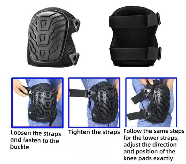 1 Pair Black Professional Hard Shell Knee Pads – product detail