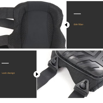 1 Pair Black Professional Hard Shell Knee Pads - Heavy Duty Protection for Work, Construction, Gardening & Outdoor Sports