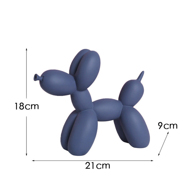 Dark Blue Modern Resin Balloon Dog Sculpture