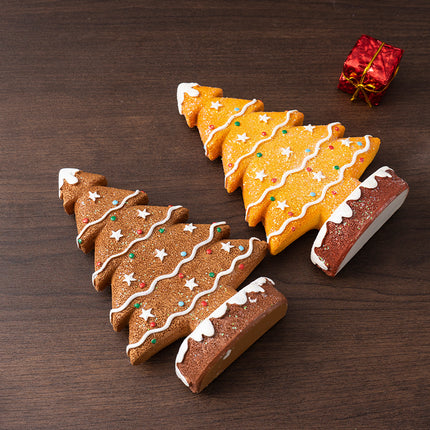Yellow Charming Gingerbread Christmas Tree Figurine – design and finish