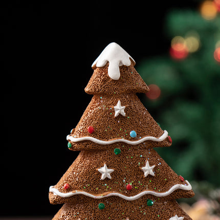 Yellow Charming Gingerbread Christmas Tree Figurine – product features