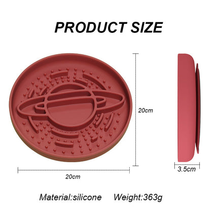 Apricot Silicone Planet Slow Feeder Dog Bowl – design and finish