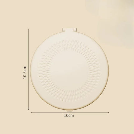 Yellow LED Travel Makeup Mirror - Rechargeable Compact Mirror with 3 Color Lights, 1x/5x Magnification & Smart Auto On/Off
