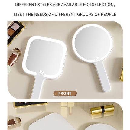 Light Yellow Square Portable Handheld LED Makeup Mirror – hardware detail