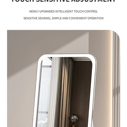 White Professional LED Vanity Mirror - 3 Color Lights, Stepless Dimming & Adjustable Rotating Stand, USB-C Rechargeable
