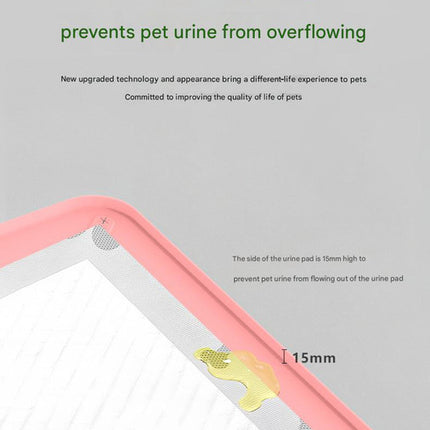 Pink Reusable Silicone Pet Pee Pad Holder - Non-Slip Training Tray with Spill-Proof Edges for Dogs & Puppies(81cm x 54cm)