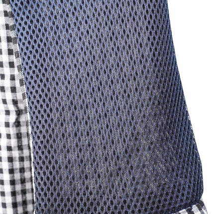 Black and White Checkered Comfortable Pet Sling Carrier for Small Dogs & Cats - Breathable Cotton Checkered Bag, Hands-Free, Safety Features