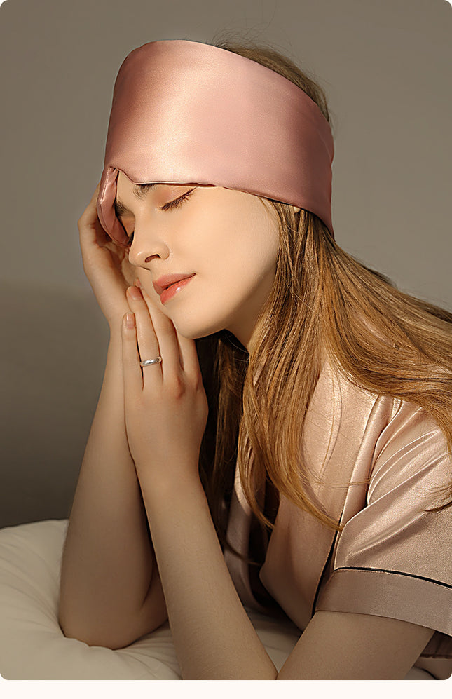 Pink Luxury 19 Momme Mulberry Silk Sleep Mask