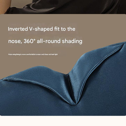 Champagne Luxury 19 Momme Mulberry Silk Sleep Mask - Total Blackout Comfort, Wide Design & Adjustable Strap