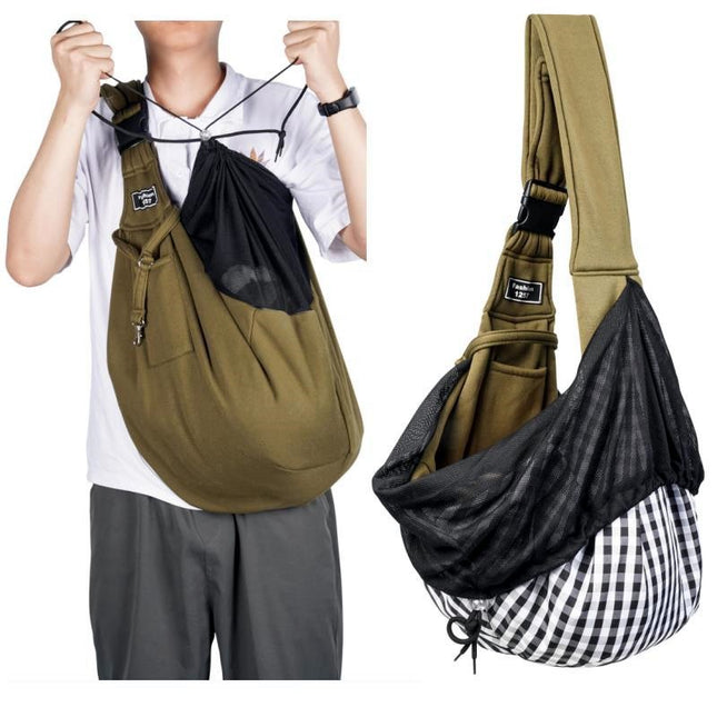 Grey Breathable Pet Sling Carrier for Small Dogs & Cats – product detail