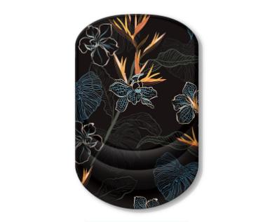 Black Flower Pattern Ergonomic Mouse Pad with 3D Silicone Gel Wrist Rest