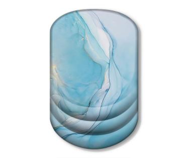 Blue Pattern Ergonomic Mouse Pad with 3D Silicone Gel Wrist Rest