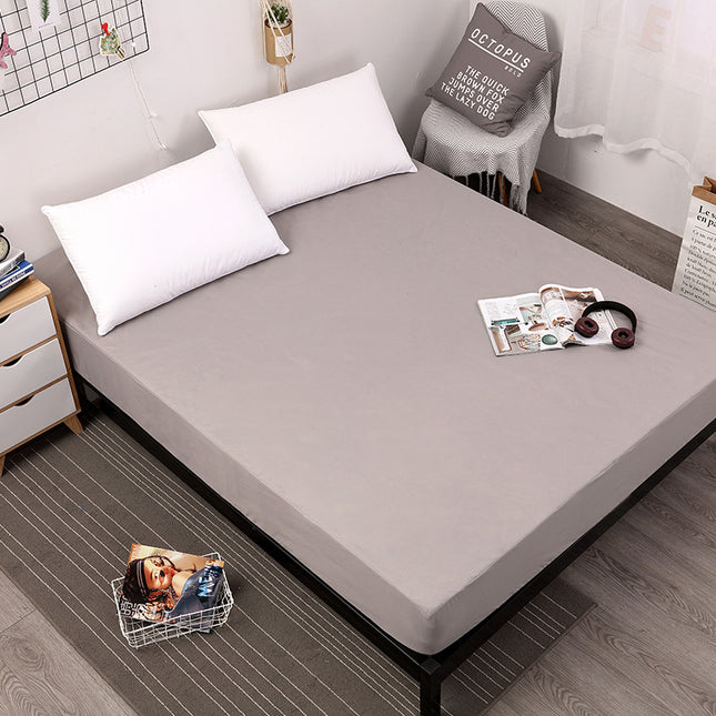 Grey Queen Size Waterproof Fitted Mattress Protector