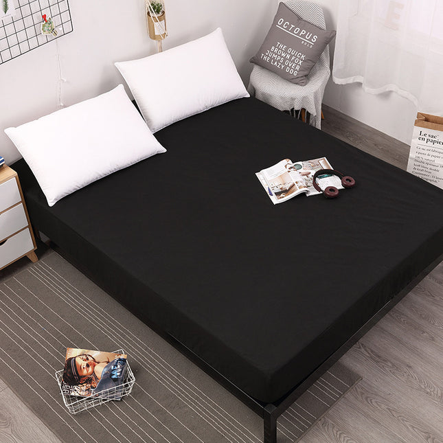 Black Queen Size Waterproof Fitted Mattress Protector