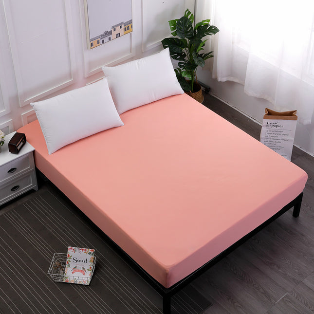 Pink Queen Size Waterproof Fitted Mattress Protector