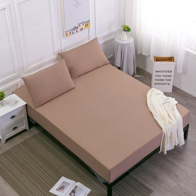 Brown Queen Size Waterproof Fitted Mattress Protector