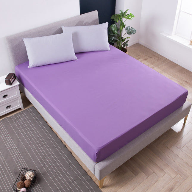 Purple Queen Size Waterproof Fitted Mattress Protector