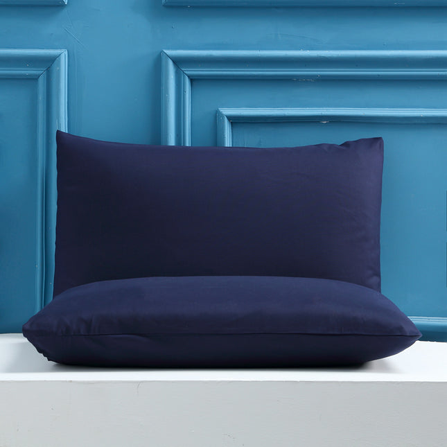 Dark Blue Ultra Soft Brushed Waterproof Pillow Protectors (Set of 2)