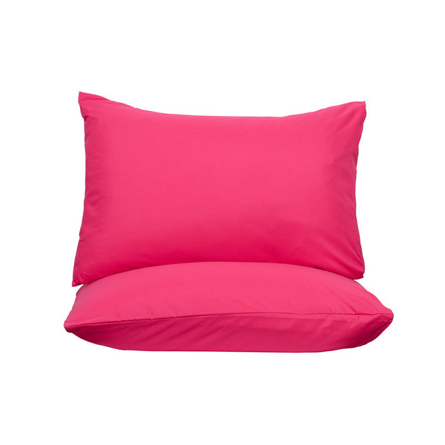 Pink Ultra Soft Brushed Waterproof Pillow Protectors (Set of 2)