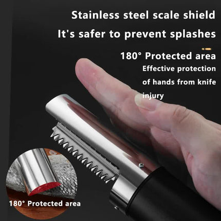 White Cordless Electric Fish Scaler – hardware detail
