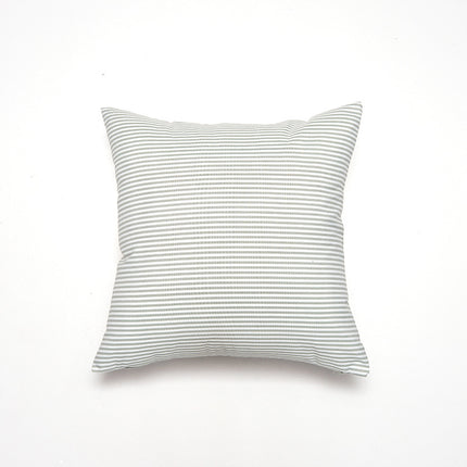 Green Pinstripe Pattern Set of 2 Decorative Cushion Covers - 45x45cm, Soft Polyester (Inserts Not Included)