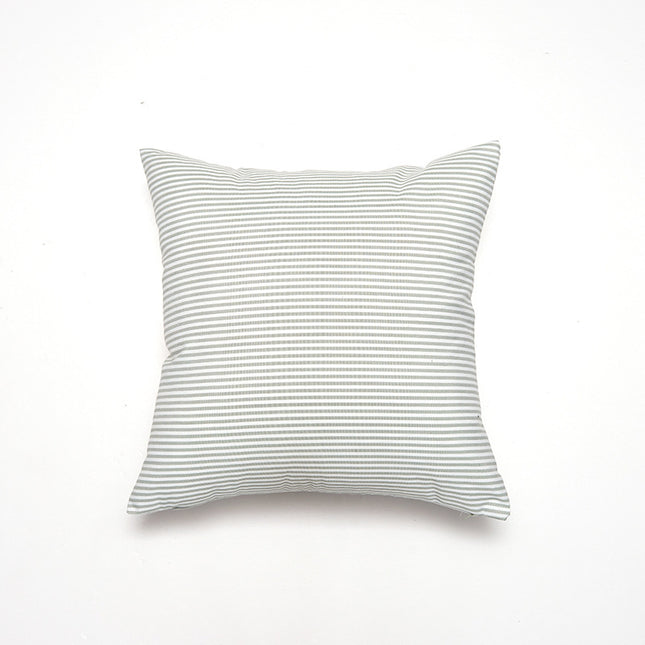 Green Pinstripe Pattern Set of 2 Decorative Cushion Covers