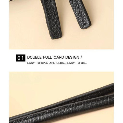 Black Premium Leather Mini Crossbody Phone Bag - Stylish Multi-Pocket Organizer for Women