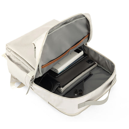 Black Slim Minimalist Laptop Backpack - Shockproof & Anti-Theft Design, Travel-Friendly with Luggage Strap, Water-Resistant
