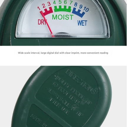 2 Pcs (1 Green + 1 Black) Soil Moisture Meter - Accurate Plant Water Monitor for Garden & Potted Plants, No Batteries Needed