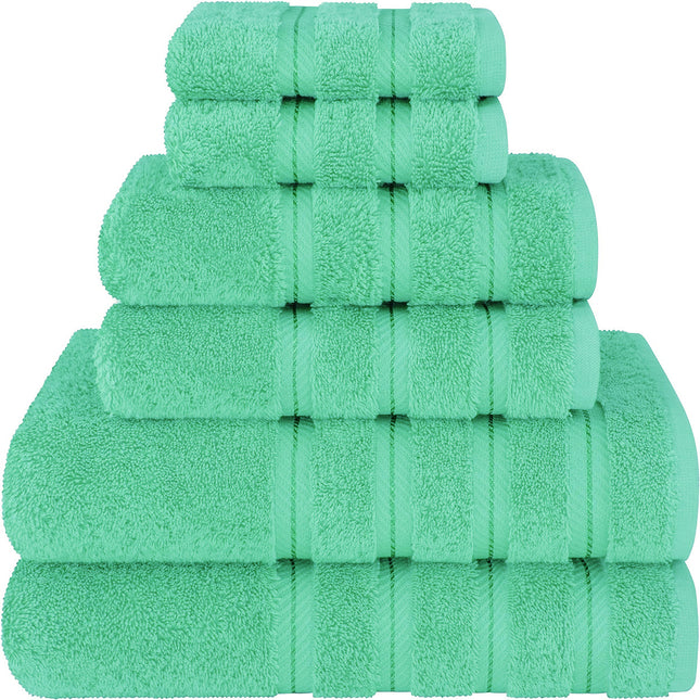 Green Luxury 6-Piece Combed Cotton Towel Bale Set