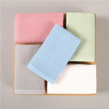 Brown Premium 3-Piece Waffle Weave Cotton Towel Set - Lightweight, Quick-Dry & Absorbent - Bath, Hand, Face Cloth