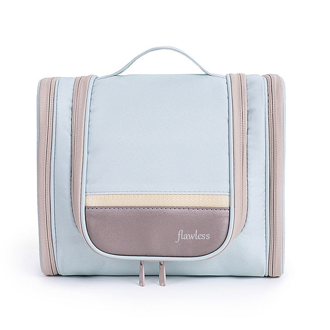 Light Blue Large Capacity Hanging Travel Toiletry Bag