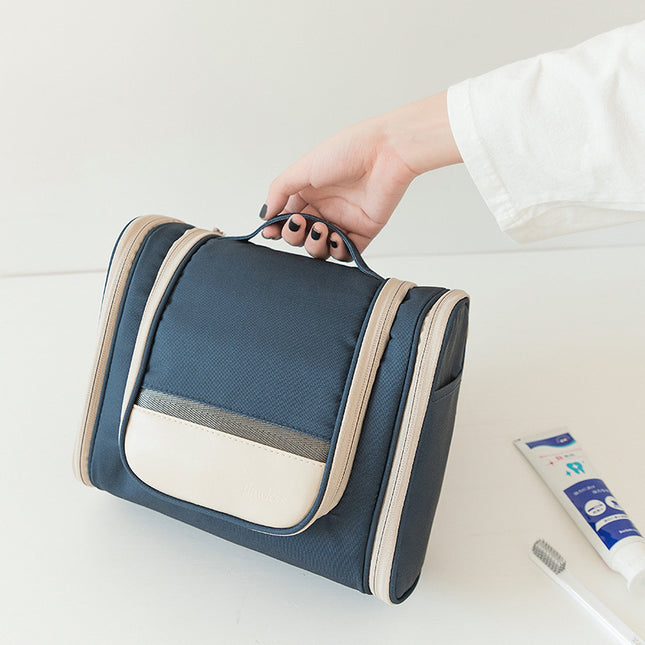 Dark Blue Large Capacity Hanging Travel Toiletry Bag