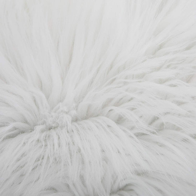 White Luxurious Long Faux Fur Cushion Covers – product detail