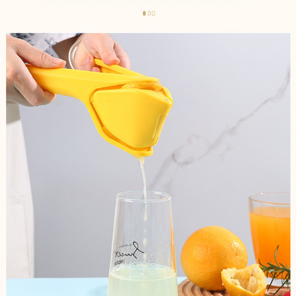 3 Pcs Green Easy-Squeeze Manual Citrus Juicer - Durable Lemon & Orange Squeezer with Pour Spout, Food-Grade PP