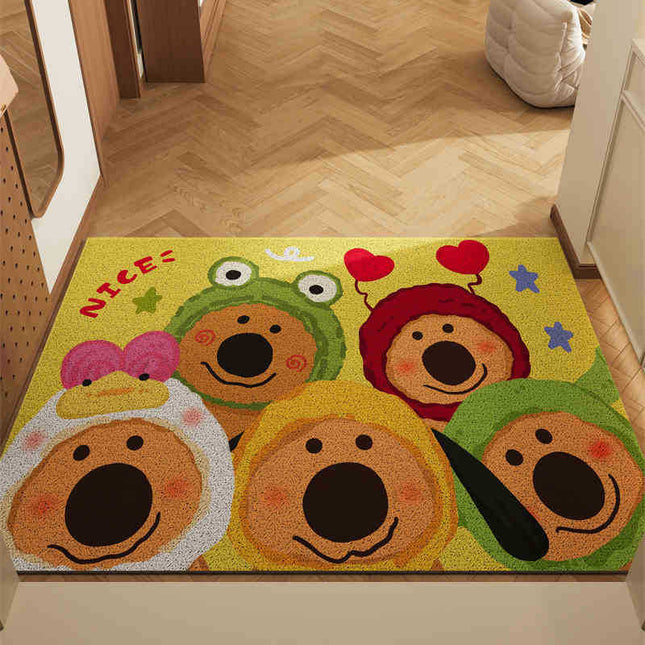 Group Photo Of Dogs Set of 2 Cartoon PVC Coil Entrance Mats