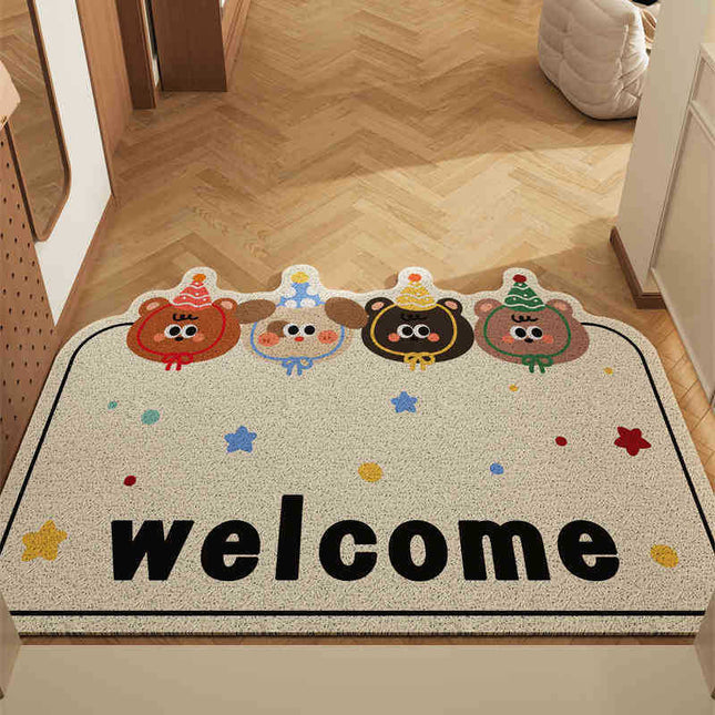 Box Puppy Bear Set of 2 Cartoon PVC Coil Entrance Mats