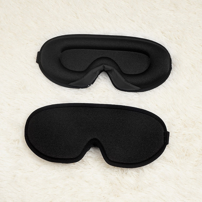 Black Set of 2 3D Contoured Sleep Eye Masks