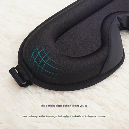 Grey Set of 2 3D Contoured Sleep Eye Masks - Total Blackout Memory Foam Blindfold with Lycra